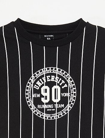 T-shirt imprimé à manches courtes style université américaine