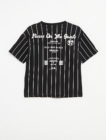 T-shirt imprimé à manches courtes style université américaine