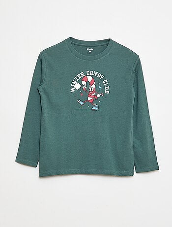 T-shirt imprimé à manches longues