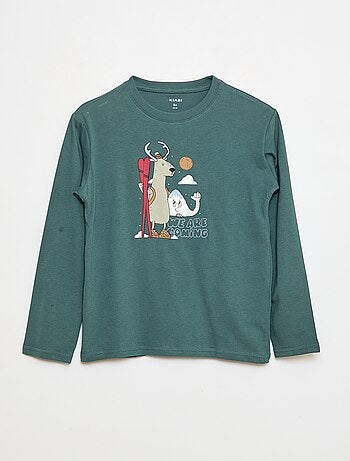 T-shirt imprimé à manches longues