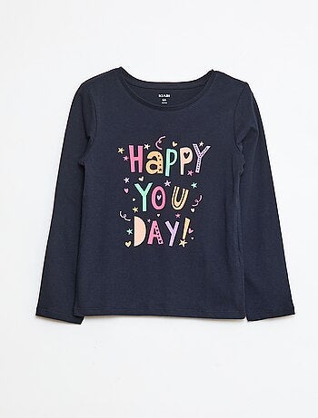 T-shirt imprimé à message