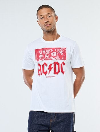 T-shirt imprimé 'AC/DC' à manches courtes