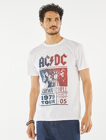 T-shirt imprimé 'AC/DC' manches courtes