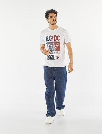 T-shirt imprimé 'AC/DC' manches courtes