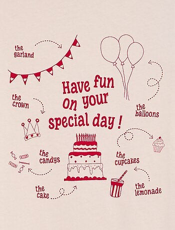 T-shirt imprimé anniversaire