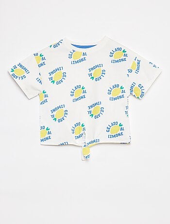 T-shirt imprimé avec base à nouer