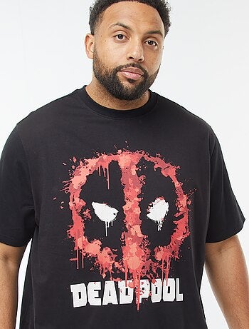 T-shirt imprimé 'Deadpool' manches courtes