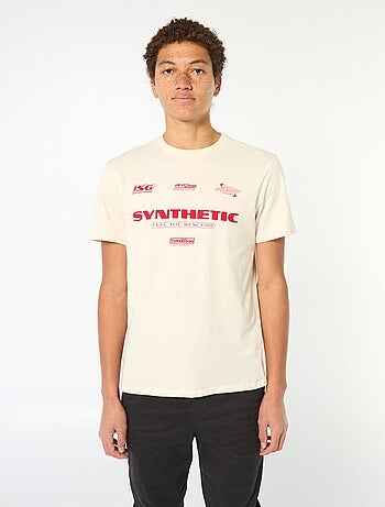 T-shirt imprimé en coton uni