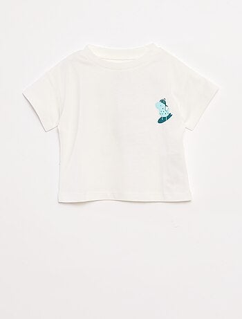 T-shirt imprimé fantaisie à manches courtes