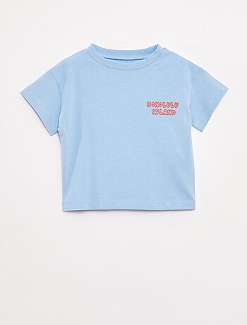 T-shirt imprimé fantaisie à manches courtes