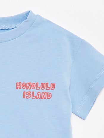 T-shirt imprimé fantaisie à manches courtes