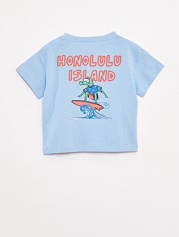T-shirt imprimé fantaisie à manches courtes