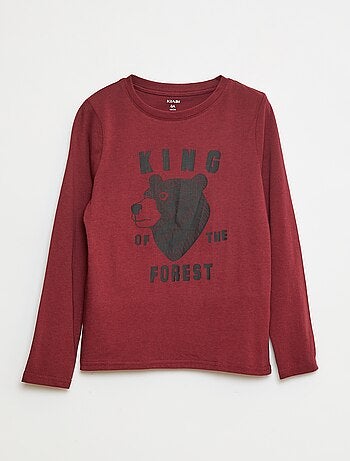 T-shirt imprimé fantaisie à manches longues