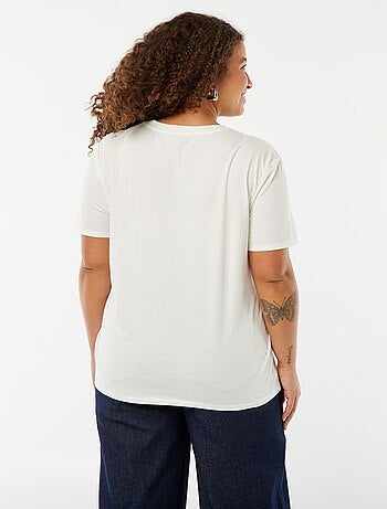 T-shirt imprimé 'fête des mères' manches courtes