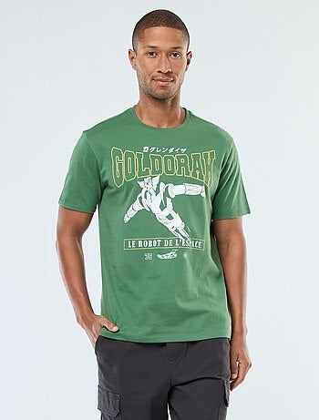 T-shirt imprimé 'Goldorak' à manches courtes
