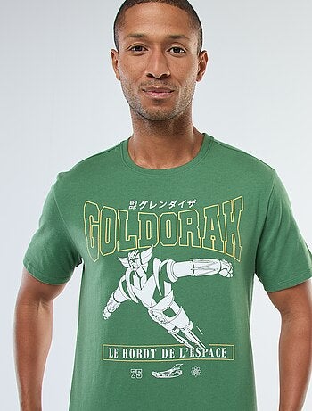 T-shirt imprimé 'Goldorak' à manches courtes