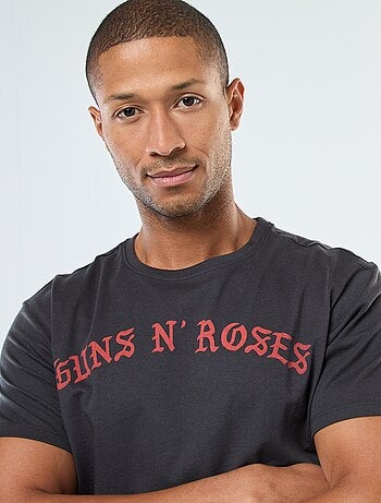 T-shirt imprimé 'Gun'N'Roses' à manches courtes