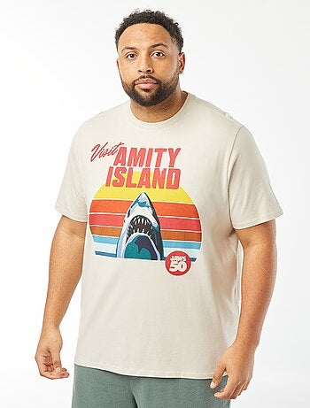 T-shirt imprimé 'Jaws' 'Les dents de la mer' à manches courtes