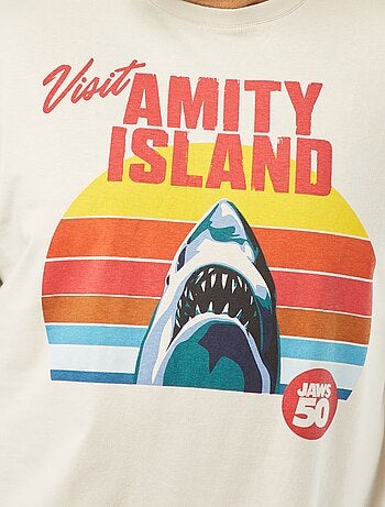 T-shirt imprimé 'Jaws' 'Les dents de la mer' à manches courtes