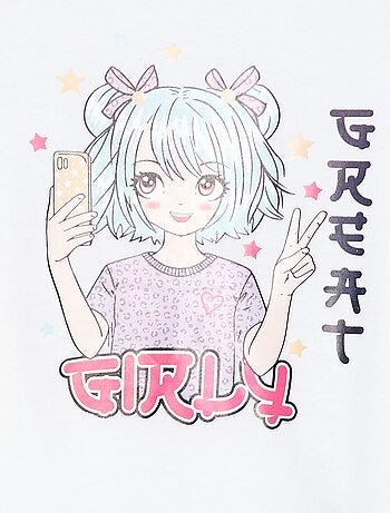 T-shirt imprimé manches courtes et col rond