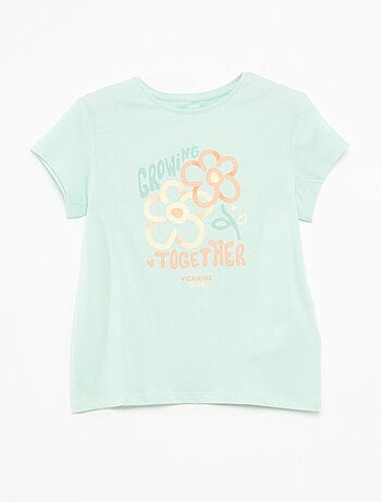 T-shirt imprimé manches courtes et col rond