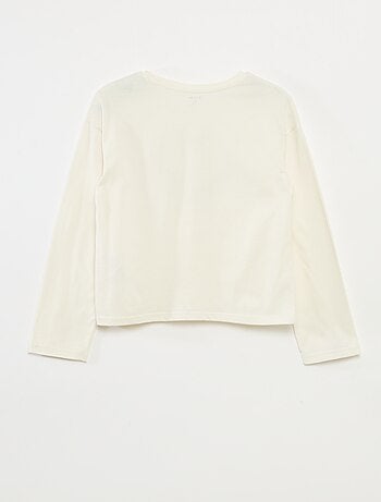 T-shirt imprimé manches longues
