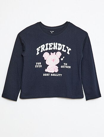 T-shirt imprimé manches longues
