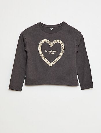T-shirt imprimé manches longues