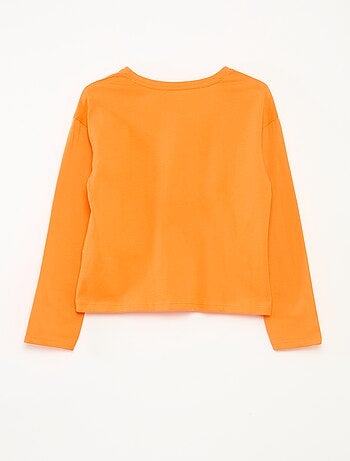 T-shirt imprimé manches longues
