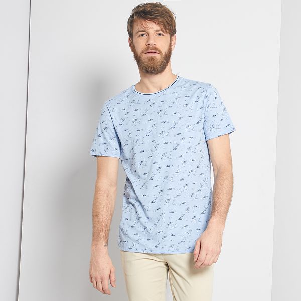 T Shirt Imprime Tropical Homme Kiabi 8 00