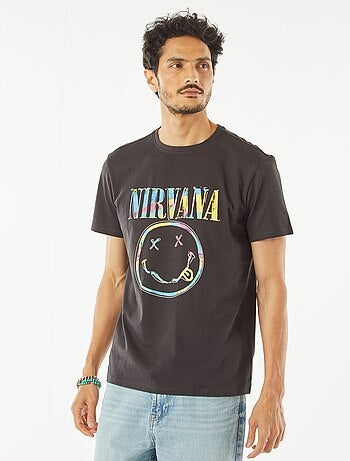 T-shirt imprimé 'Nirvana' manches courtes