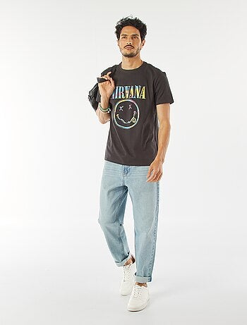 T-shirt imprimé 'Nirvana' manches courtes