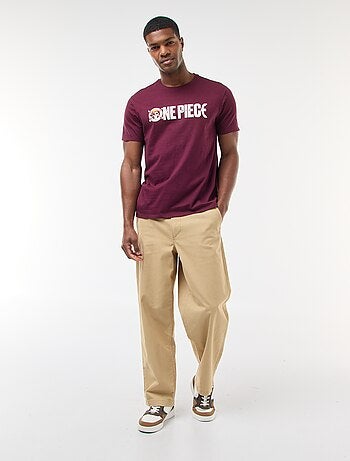 T-shirt imprimé 'One Piece' à manches courtes