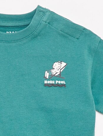 T-shirt imprimé poitrine & dos