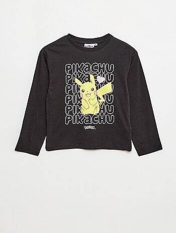 T-shirt imprimé 'Pokémon' 'Pikachu' uni