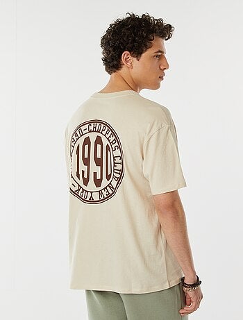 T-shirt imprimé recto-verso manches courtes 'New York'