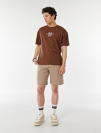 T-shirt imprimé recto-verso manches courtes 'New York'