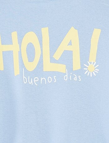 T-shirt imprimé recto/verso manches courtes