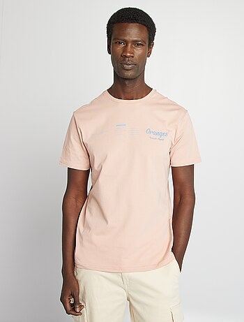 T-shirt imprimé recto/verso manches courtes