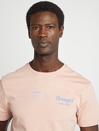 T-shirt imprimé recto/verso manches courtes