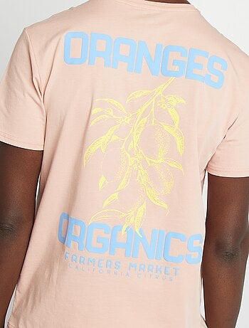 T-shirt imprimé recto/verso manches courtes