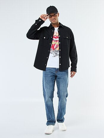 T-shirt imprimé 'The Rolling Stones' à manches courtes