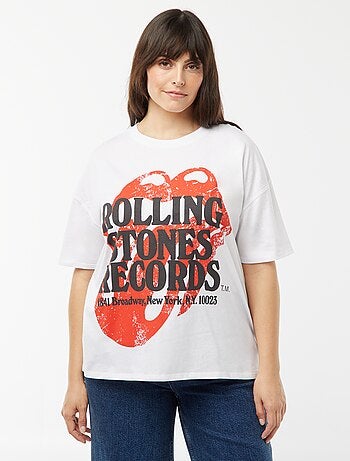 T-shirt imprimé 'The Rolling Stones' manches courtes