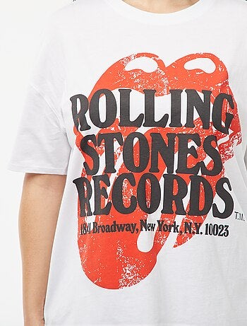 T-shirt imprimé 'The Rolling Stones' manches courtes