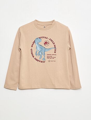 T-shirt 'Jurassic World' en coton uni