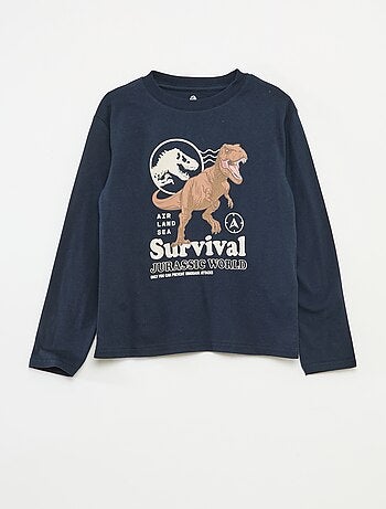 T-shirt 'Jurassic World' en coton uni