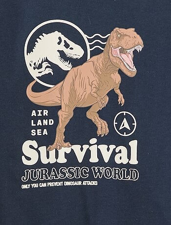 T-shirt 'Jurassic World' en coton uni