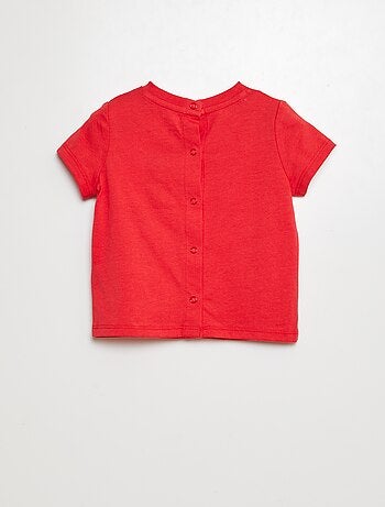T-shirt manches courtes à imprimé placé