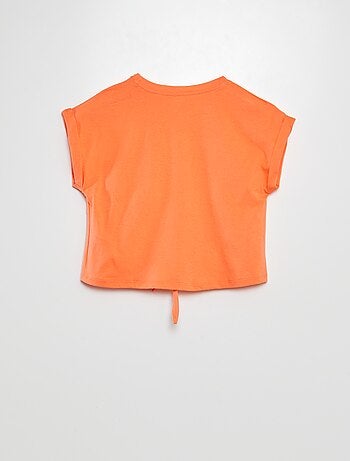 T-shirt manches courtes à nouer à la base