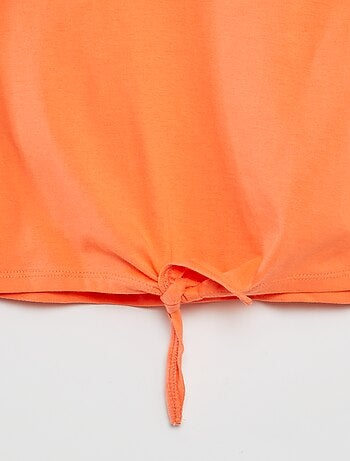 T-shirt manches courtes à nouer à la base